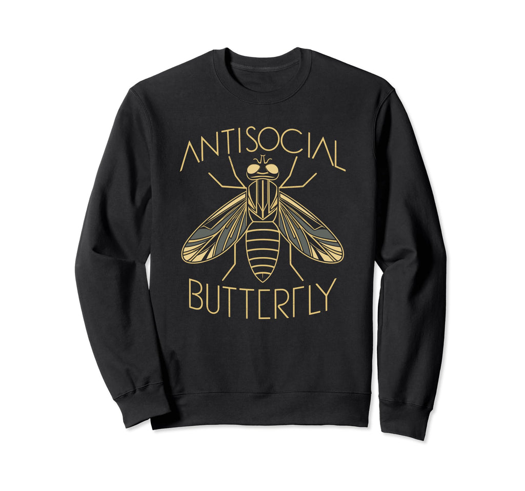 Antisocial Butterfly Housefly Sweatshirt - Trendy Graphic for Adults - T-Shirt, Sweatshirt, Hoodie
