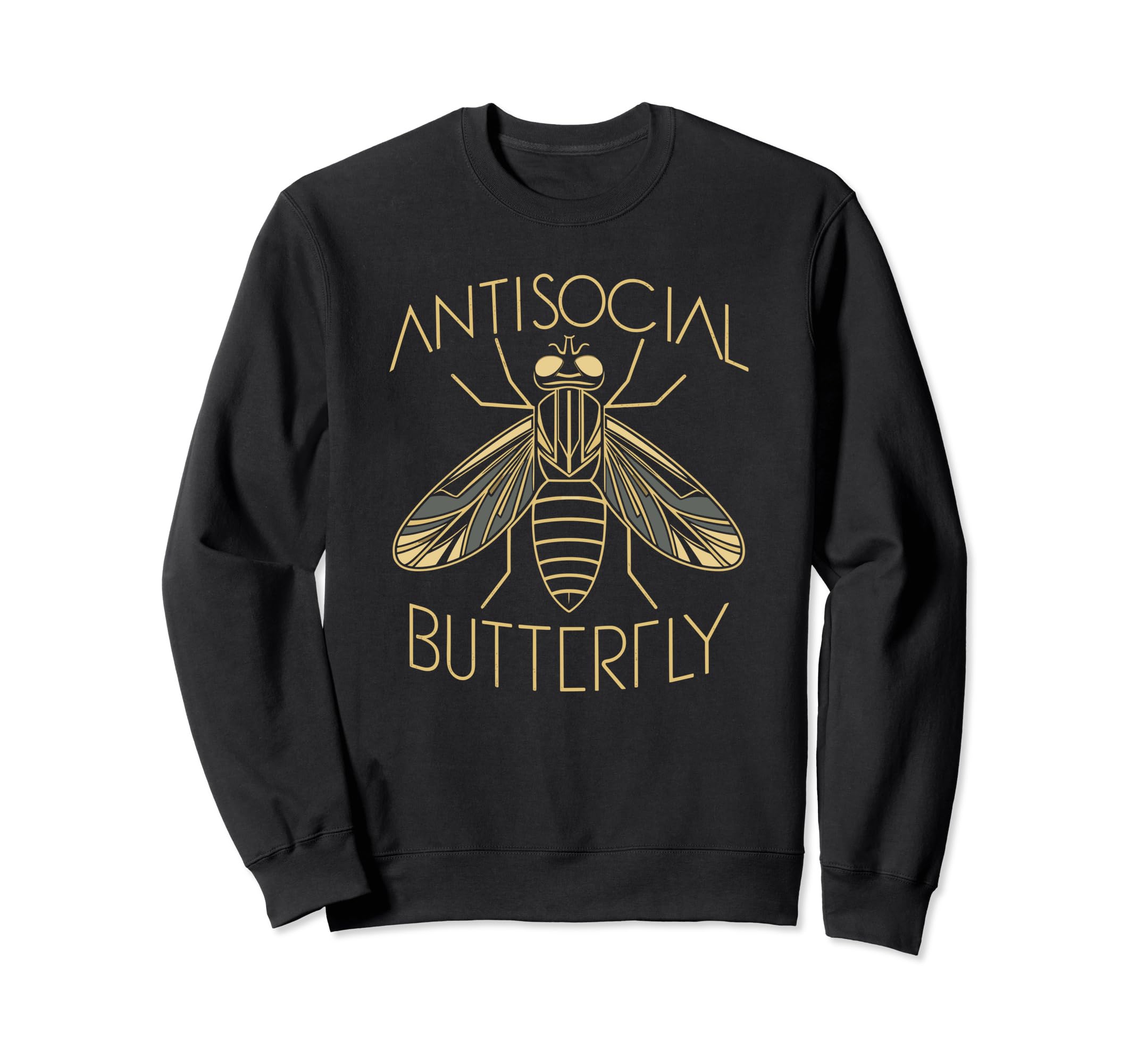 Antisocial Butterfly Housefly Sweatshirt - Trendy Graphic for Adults - T-Shirt, Sweatshirt, Hoodie