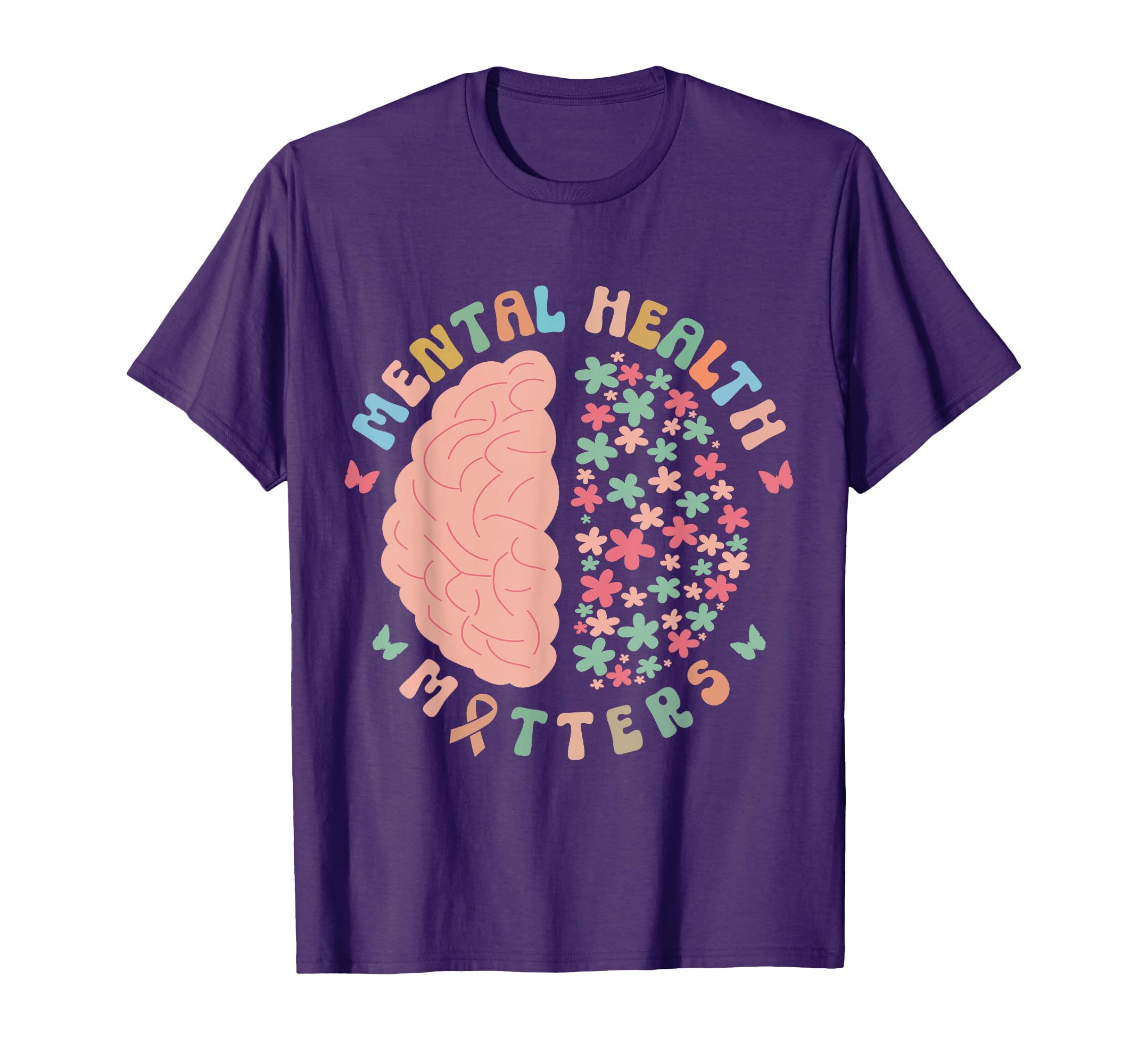Mental Health Awareness Ribbon Items Hoodie - Trendy Graphic Men Women - T-Shirt, Sweatshirt, Hoodie