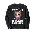 Reading Book Cat Library Reading Sweatshirt - Custom Art Print Men Women - T-Shirt, Sweatshirt, Hoodie