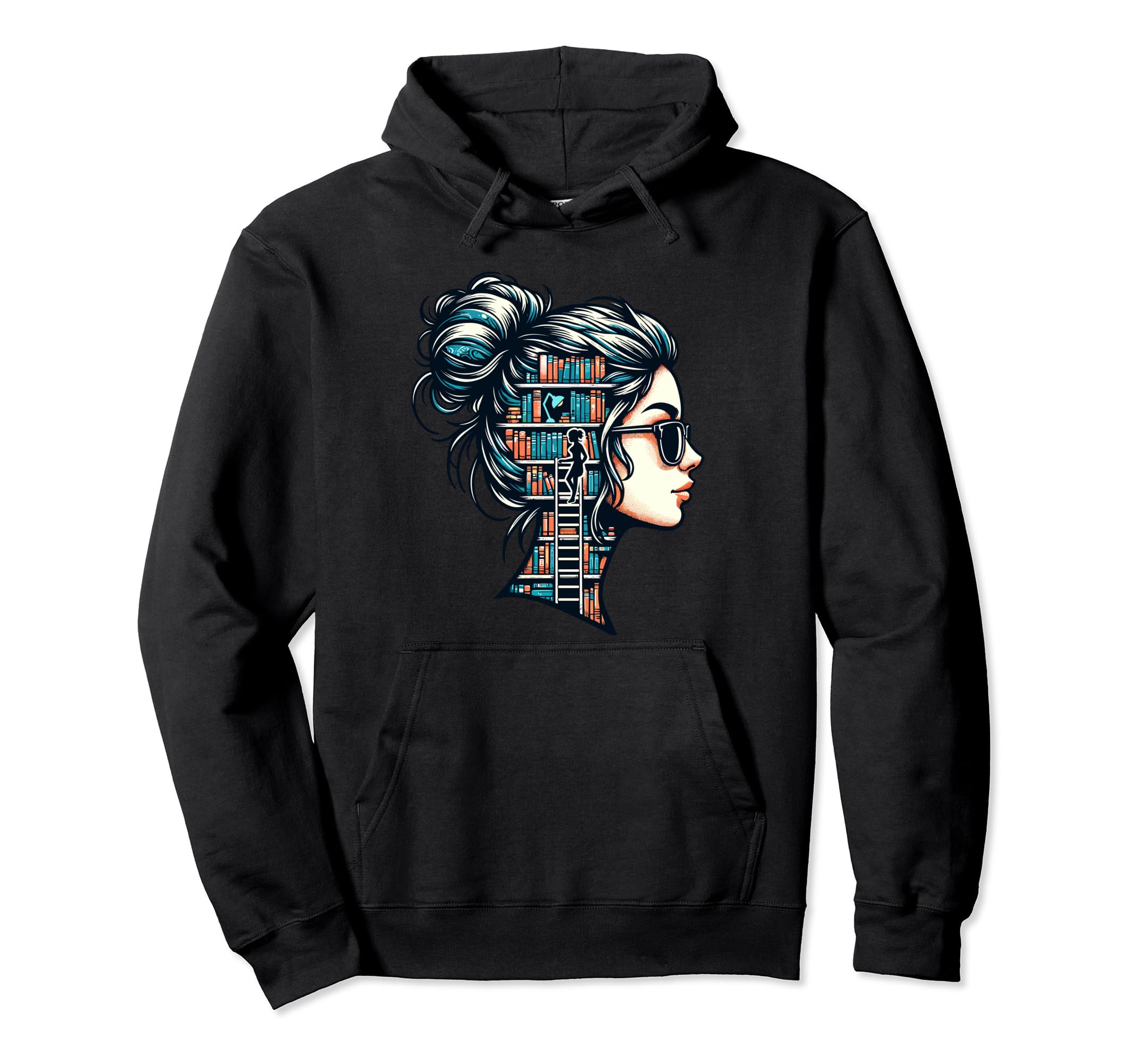 Bookworm Book Nerd Librarian Gifts Hoodie - Custom Art Print Unisex - T-Shirt, Sweatshirt, Hoodie