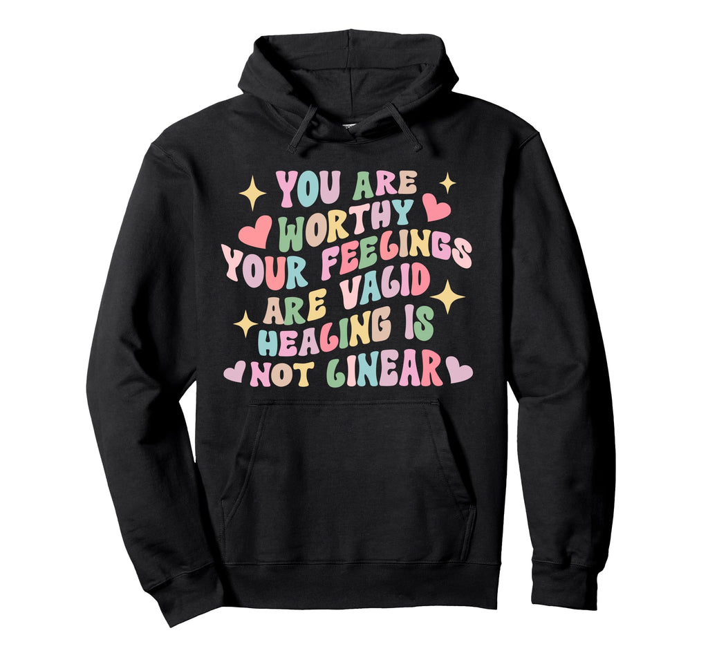 Mental Health Awareness Groovy Mental Hoodie - Minimalist Print Unisex - T-Shirt, Sweatshirt, Hoodie