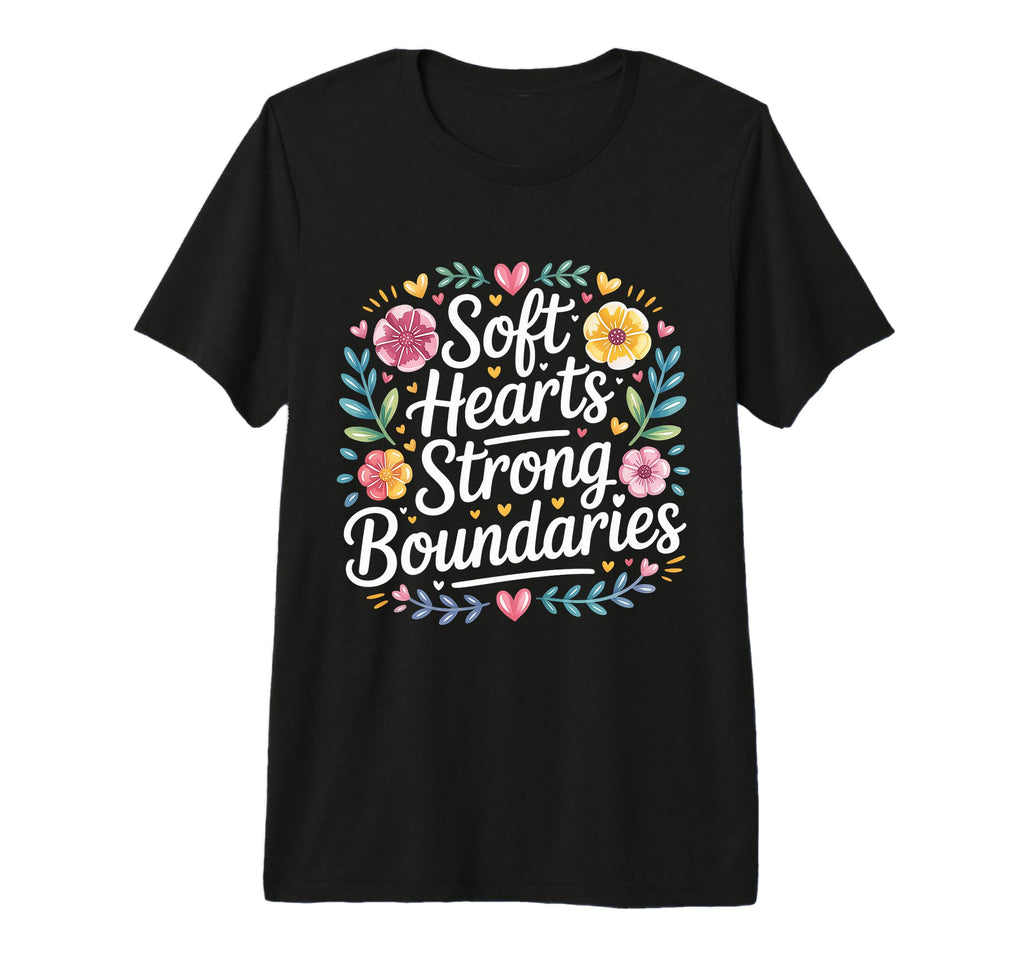 Soft Hearts Strong Boundaries Emotion T-Shirt - Novelty Apparel Men Women - T-Shirt, Sweatshirt, Hoodie
