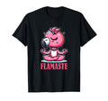 Flamaste Funny Flamingo Yoga Meditation T-Shirt - Unique Graphic Men Women - T-Shirt, Sweatshirt, Hoodie