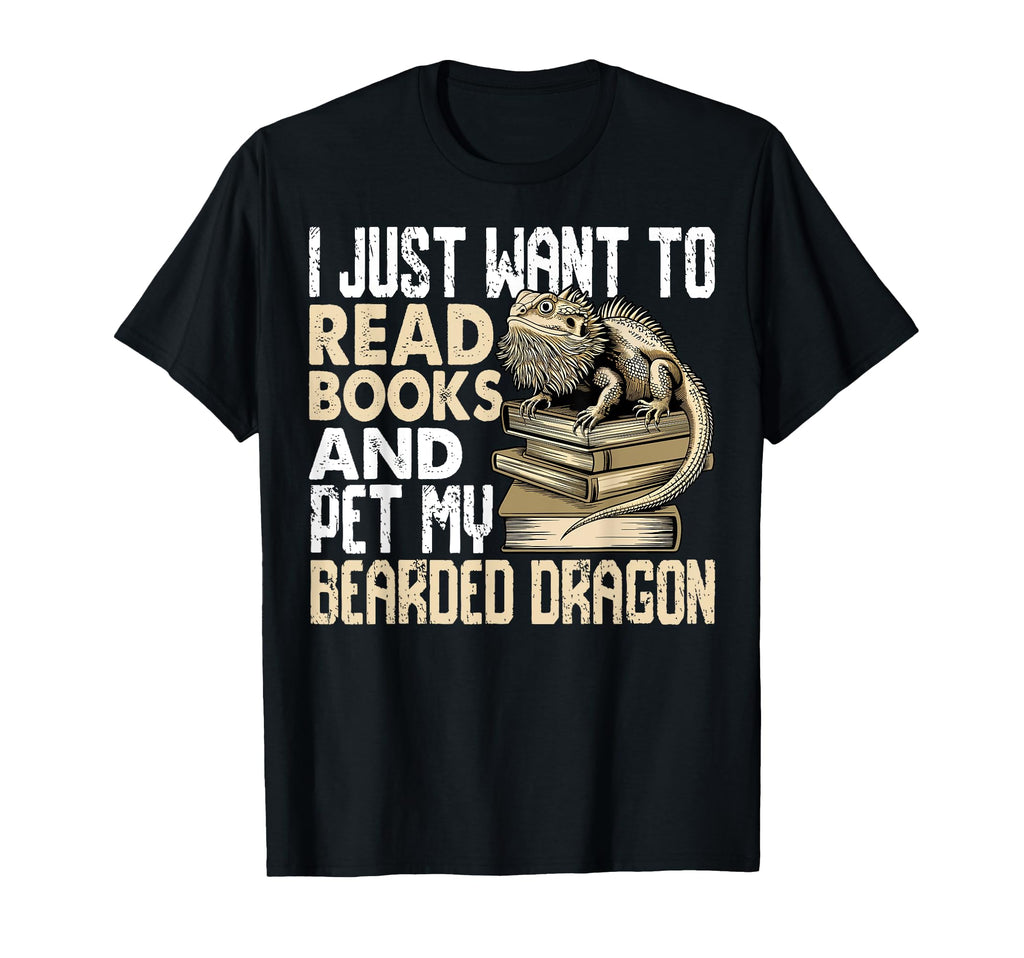 Funny Bearded Dragon Zoology Book Lover T-Shirt - Graphic Print for Adults - T-Shirt, Sweatshirt, Hoodie