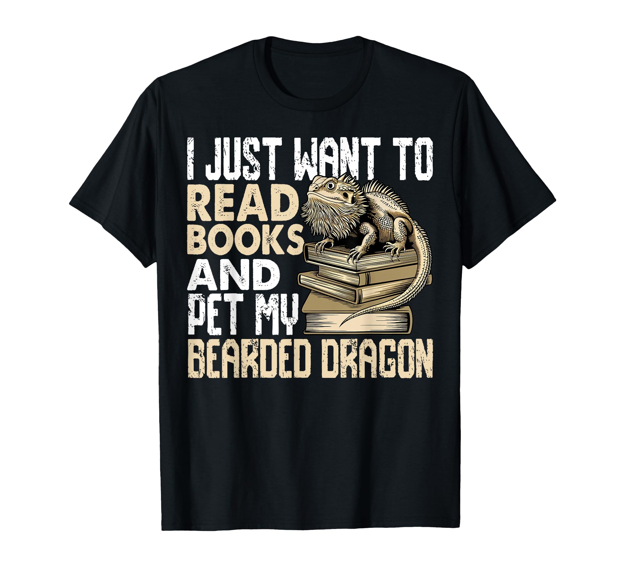 Funny Bearded Dragon Zoology Book Lover T-Shirt - Graphic Print for Adults - T-Shirt, Sweatshirt, Hoodie