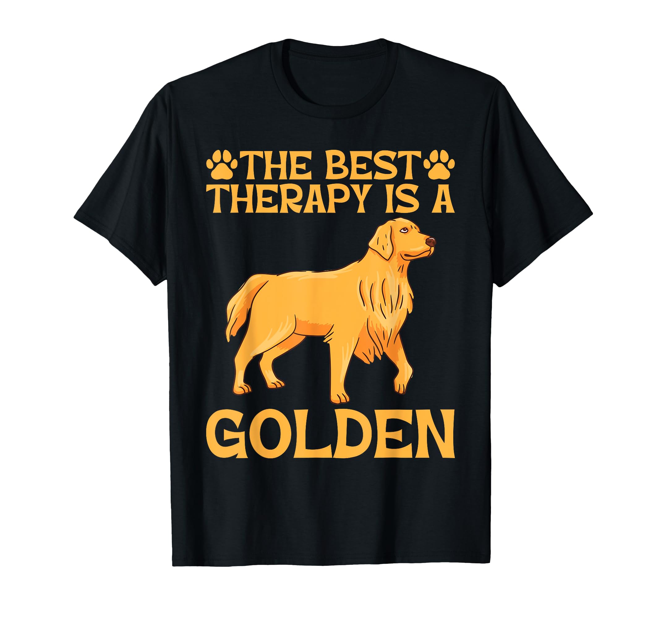 Best Therapy Is Golden Retriever Dog T-Shirt - Trendy Graphic for Adults - T-Shirt, Sweatshirt, Hoodie