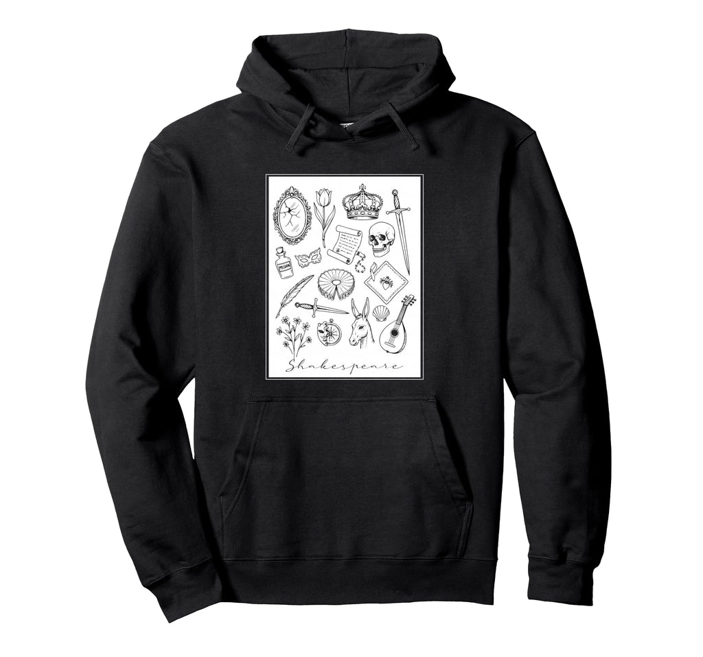 Shakespeare Bard Literature Drama Poetry Hoodie - Graphic Print Unisex - T-Shirt, Sweatshirt, Hoodie
