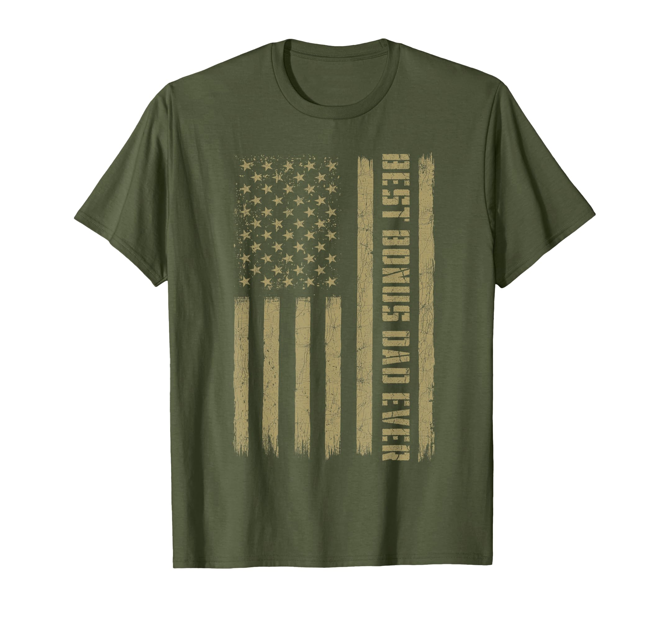Fathers Day Step Dad American Flag T-Shirt - Fun Novelty Design Men Women - T-Shirt, Sweatshirt, Hoodie