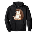 Meditation Hedgehog Yoga Pose Relaxing Hoodie - Unique Graphic Unisex - T-Shirt, Sweatshirt, Hoodie