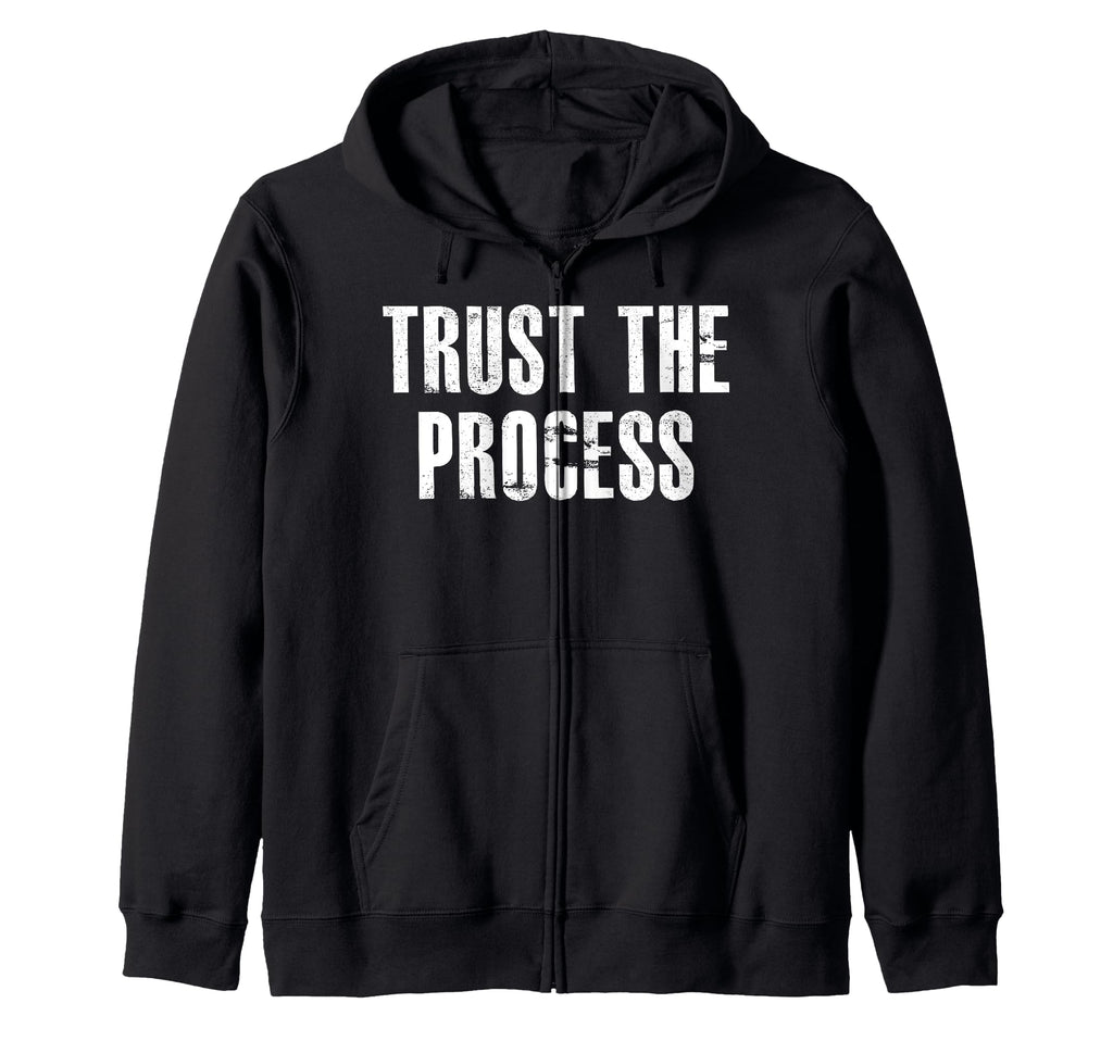 Gym Trust Process Workout Motivational Sweatshirt - Minimalist Print Unisex - T-Shirt, Sweatshirt, Hoodie