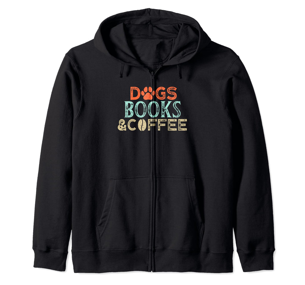 Dogs Books Coffee Funny Ideas Sweatshirt - Fun Novelty Design for Adults - T-Shirt, Sweatshirt, Hoodie