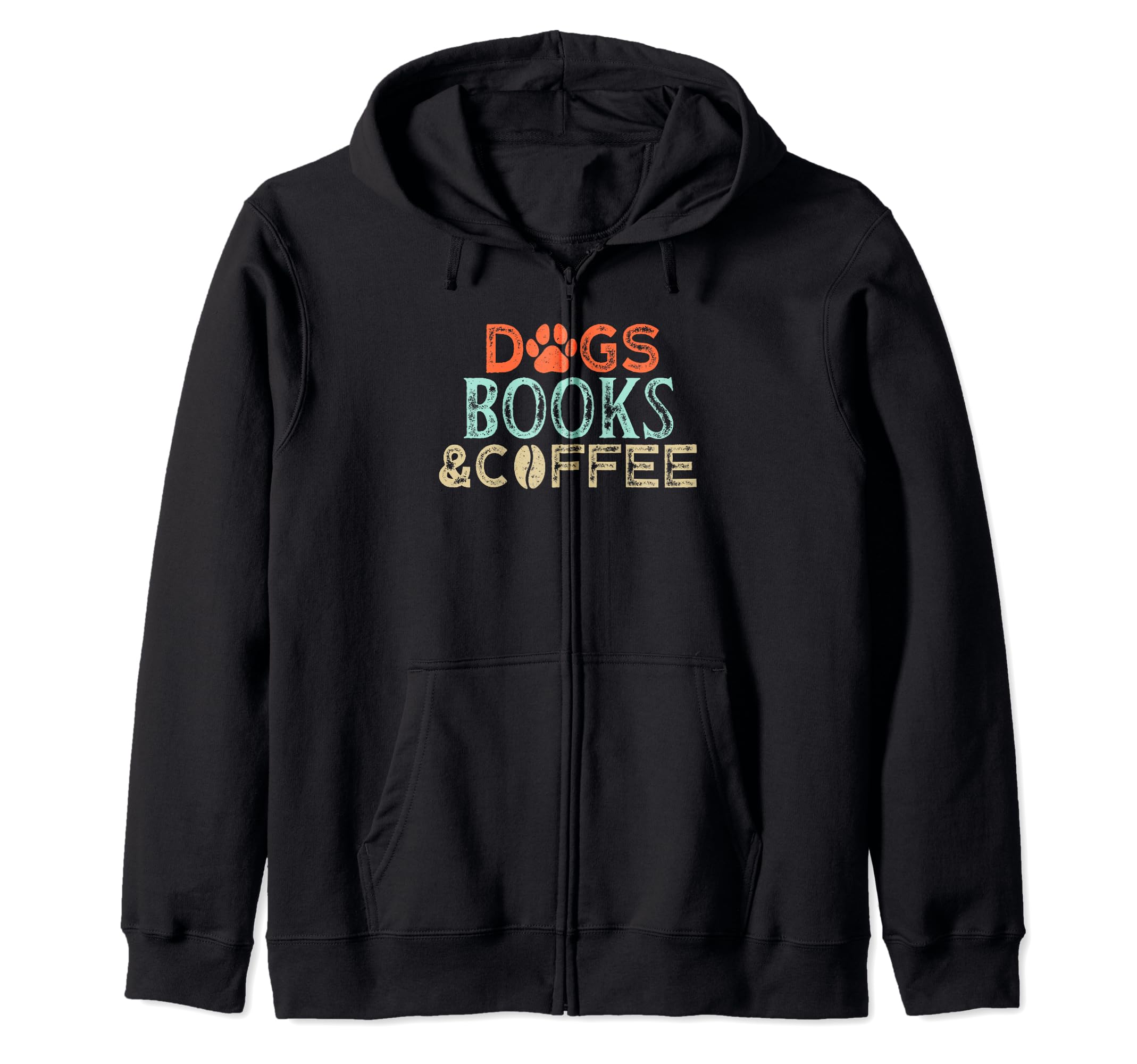 Dogs Books Coffee Funny Ideas Sweatshirt - Fun Novelty Design for Adults - T-Shirt, Sweatshirt, Hoodie