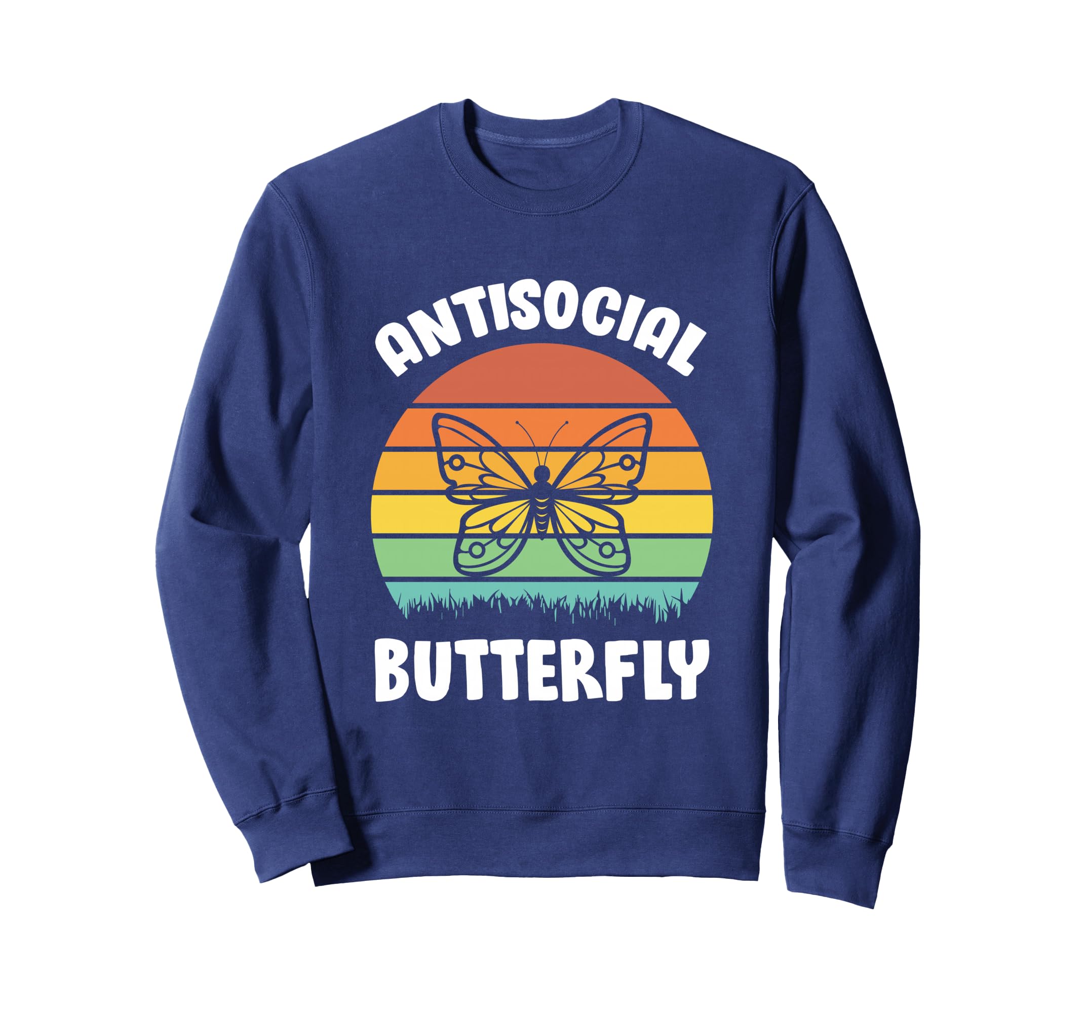 Funny Antisocial Butterfly Sweatshirt - Graphic Print for Adults - T-Shirt, Sweatshirt, Hoodie