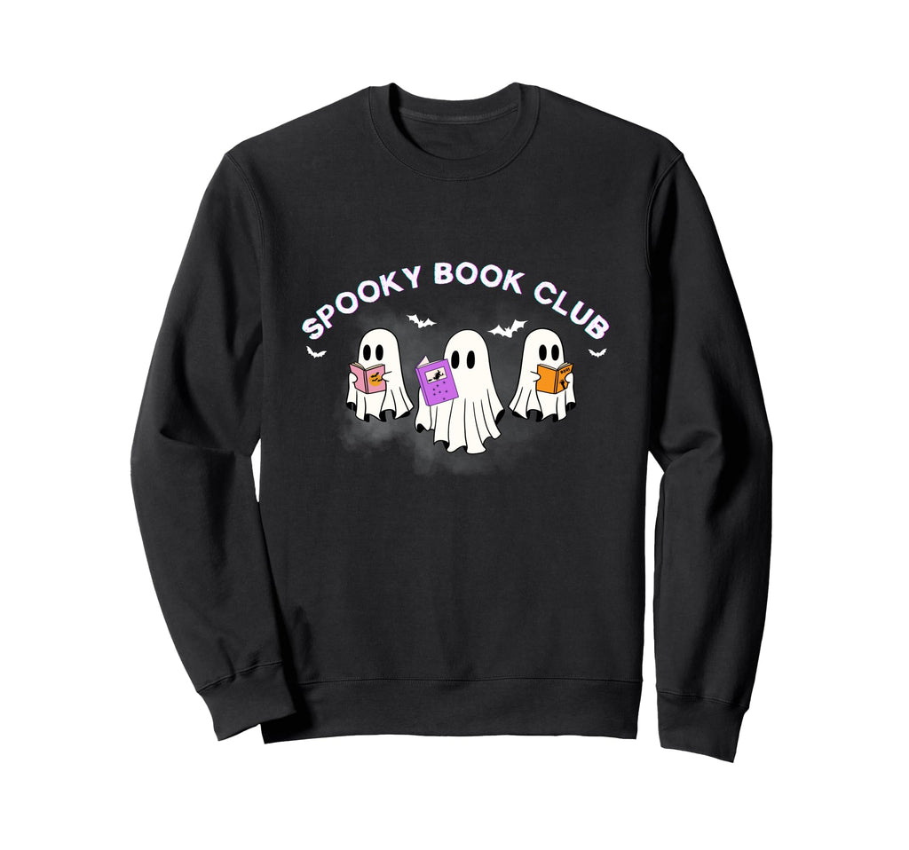 Spooky Book Club Halloween Ghosts Sweatshirt - Streetwear Style Men Women - T-Shirt, Sweatshirt, Hoodie