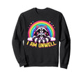 Raccoon I Am Unwell Rainbow Anxiety Sweatshirt - Trendy Graphic for Adults - T-Shirt, Sweatshirt, Hoodie