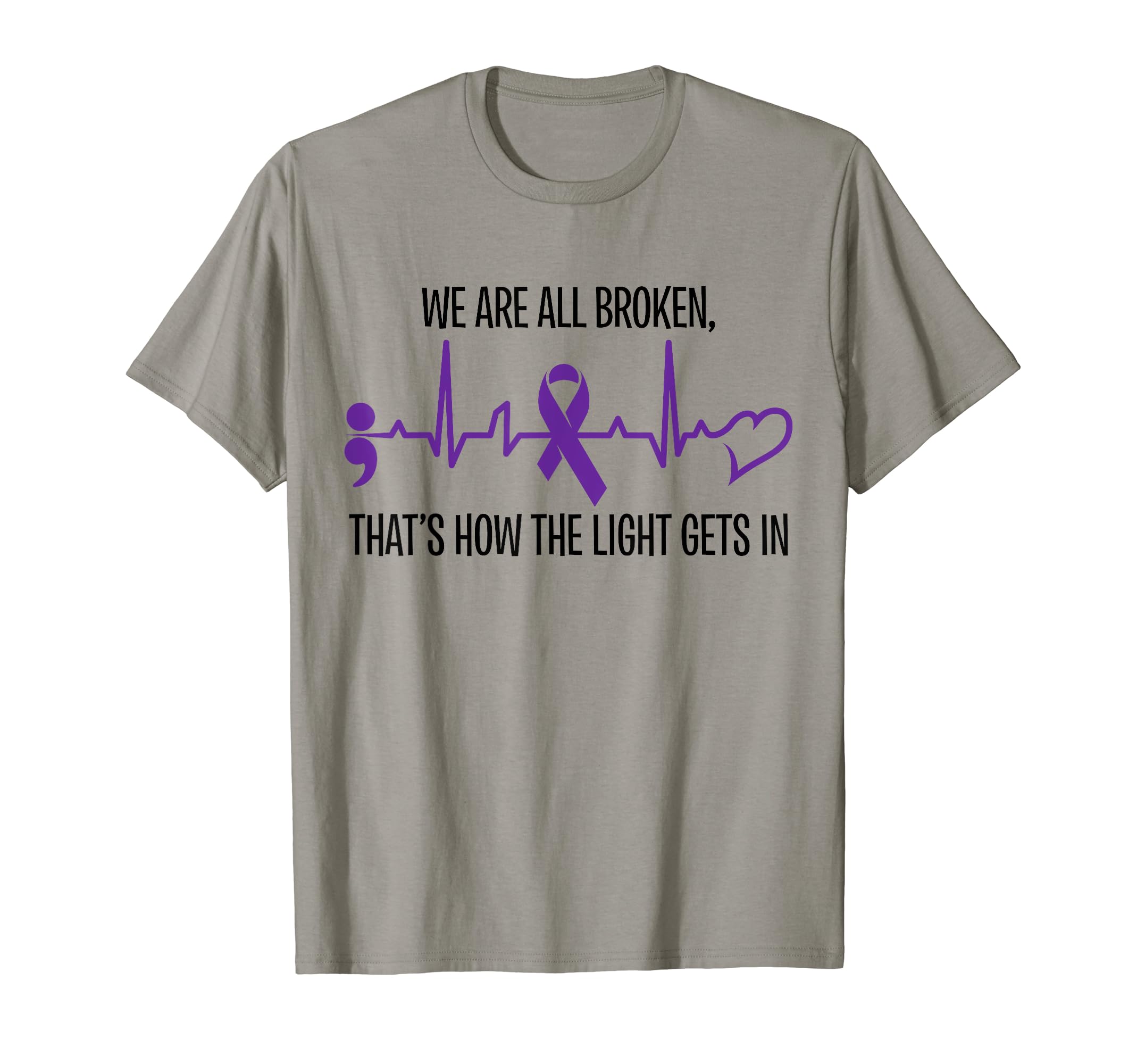 We Are All Broken Suicide Awareness T-Shirt - Minimalist Print Unisex - T-Shirt, Sweatshirt, Hoodie