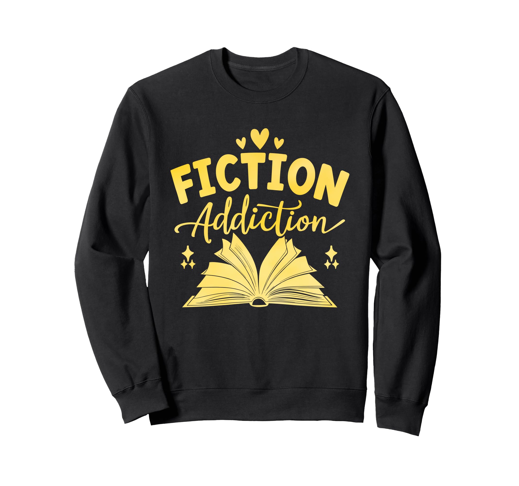 Fiction Addiction Library Sweatshirt - Casual Everyday Wear for Adults - T-Shirt, Sweatshirt, Hoodie