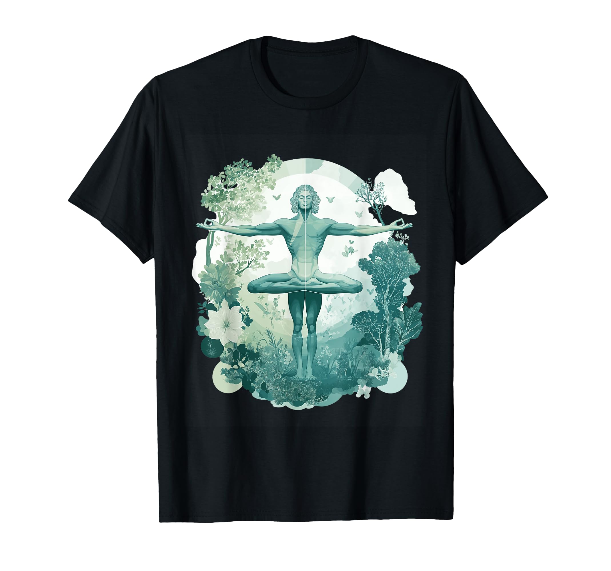 Serene Yoga Meditation Surrounded T-Shirt - Fun Novelty Design Unisex - T-Shirt, Sweatshirt, Hoodie