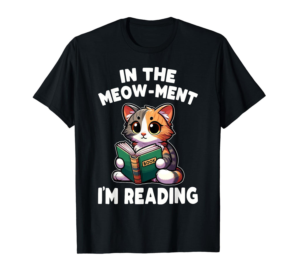 Reading Book Cat Library Reading Teacher T-Shirt - Novelty Apparel Unisex - T-Shirt, Sweatshirt, Hoodie