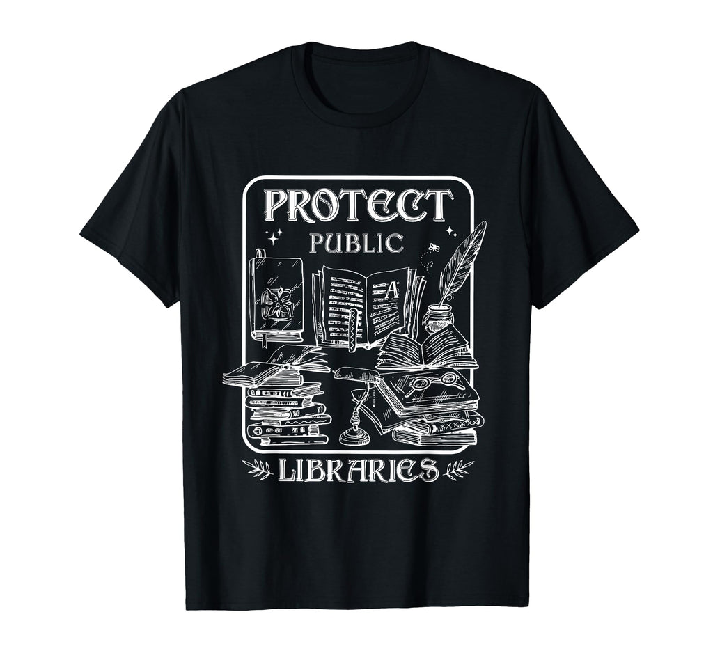 Protect Public Libraries Support T-Shirt - Aesthetic Graphic for Adults - T-Shirt, Sweatshirt, Hoodie