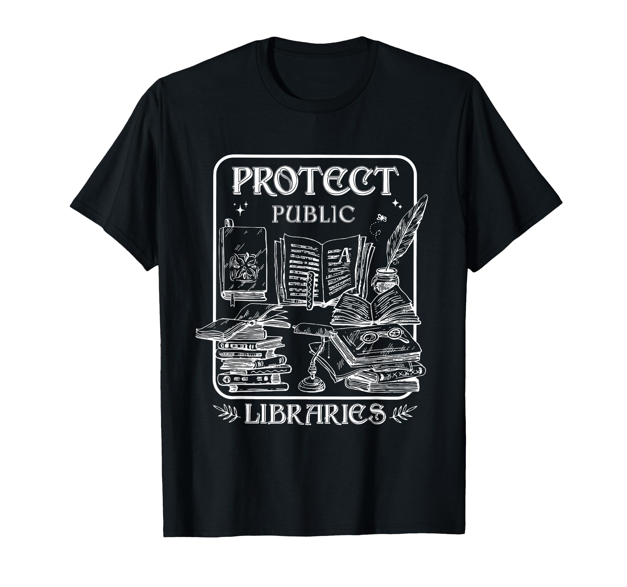 Protect Public Libraries Support T-Shirt - Aesthetic Graphic for Adults - T-Shirt, Sweatshirt, Hoodie