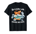 Dragons And Books Bearded Dragon T-Shirt - Streetwear Style for Adults - T-Shirt, Sweatshirt, Hoodie