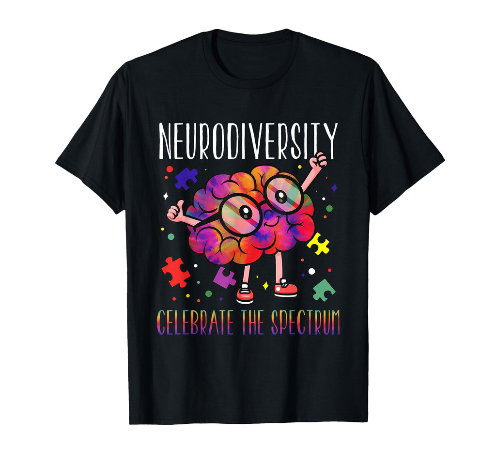 Neurodiversity Brain Asd Adhd Autism T-Shirt - Graphic Print Men Women - T-Shirt, Sweatshirt, Hoodie