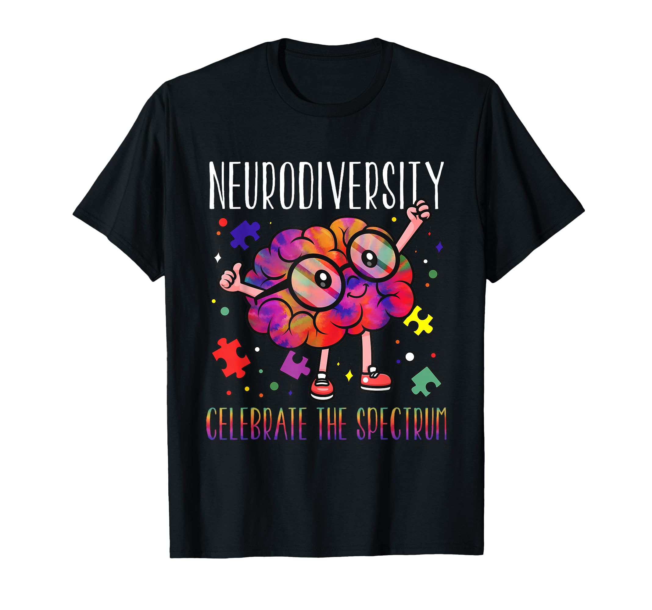 Neurodiversity Brain Asd Adhd Autism T-Shirt - Graphic Print Men Women - T-Shirt, Sweatshirt, Hoodie