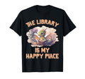 Library Is My Happy Place Dragon T-Shirt - Custom Art Print Men Women - T-Shirt, Sweatshirt, Hoodie
