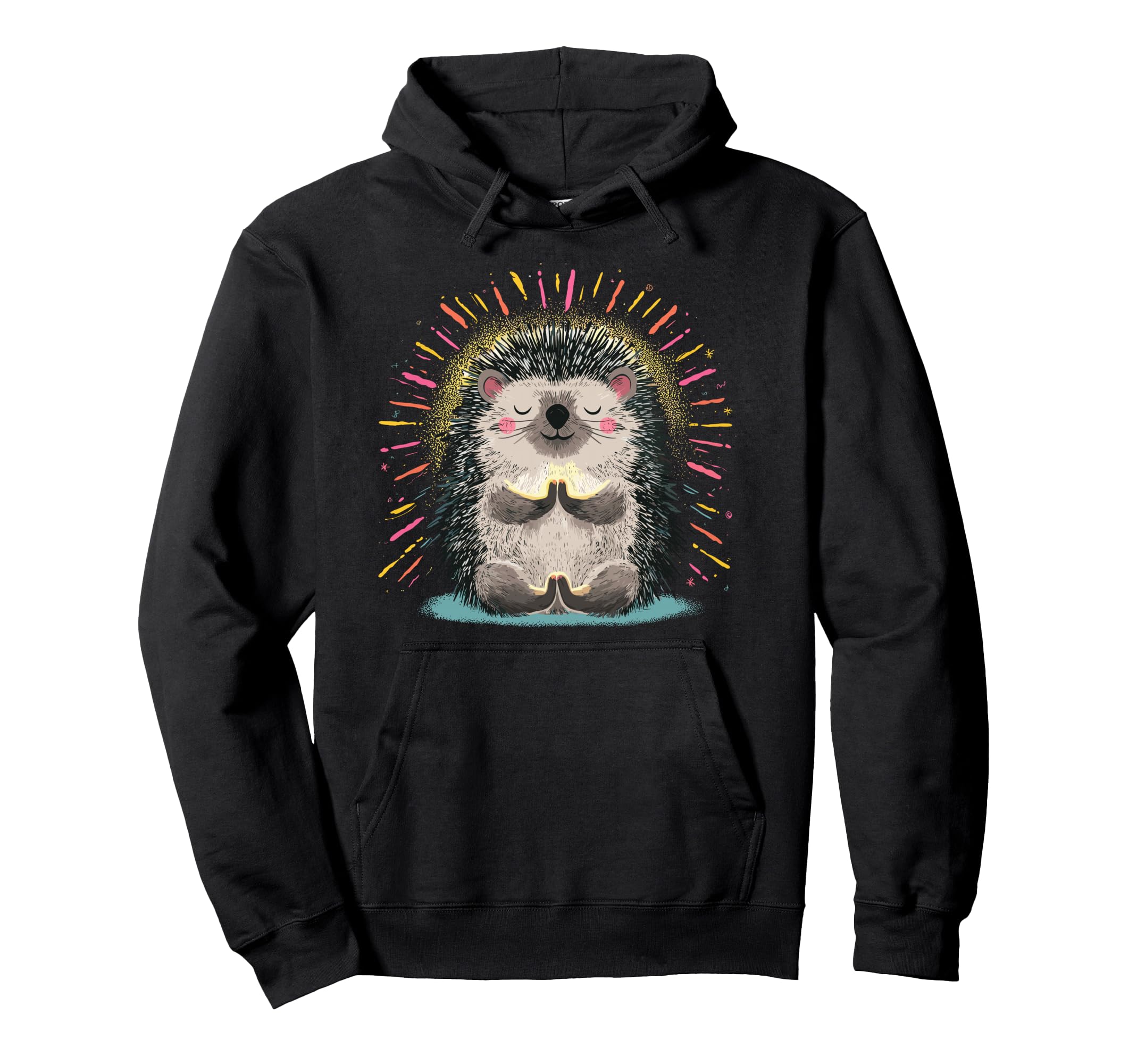 Meditating Hedgehog Zen Vibes Hoodie - Streetwear Style Unisex - T-Shirt, Sweatshirt, Hoodie