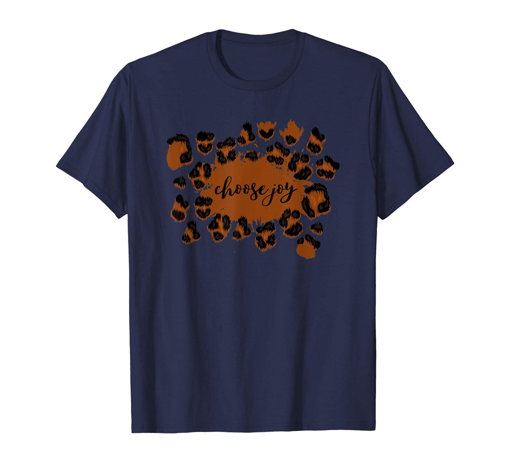 Leopard Choose Joy Positive T-Shirt - Graphic Print Unisex - T-Shirt, Sweatshirt, Hoodie