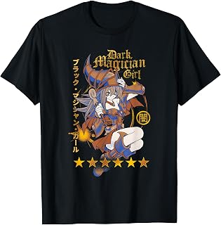 Gold Tone Dark Magician Girl with Stars Card Anime T-Shirt Unisex T-shirt, Sweatshirt, Hoodie, Long Sleeve Tee - T-Shirt, Sweatshirt, Hoodie
