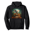 Book Nerd Elephant Reading Book Lover Hoodie - Graphic Print for Adults - T-Shirt, Sweatshirt, Hoodie
