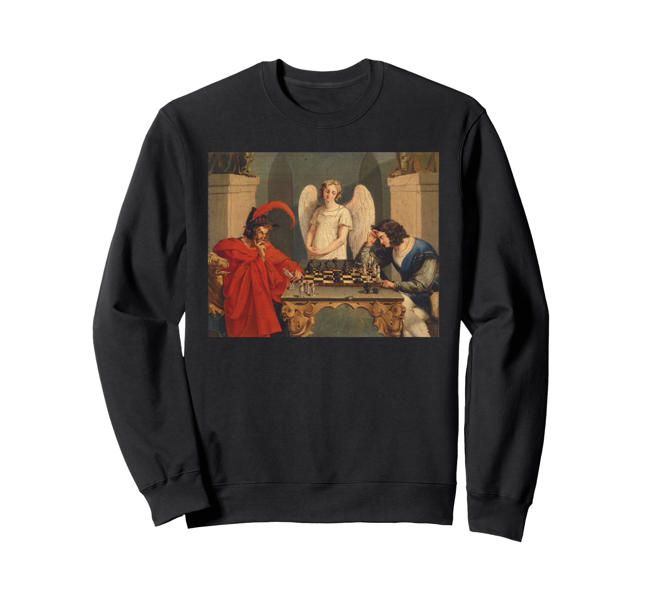Faust And Mephistopheles Playing Chess Sweatshirt - Trendy Graphic Unisex - T-Shirt, Sweatshirt, Hoodie