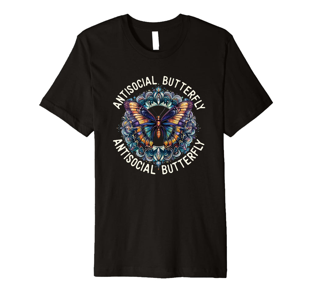 Antisocial Butterfly T-Shirt - Casual Everyday Wear Unisex - T-Shirt, Sweatshirt, Hoodie