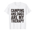 Camping And Dogs Are My Therapy T-Shirt - Minimalist Print Men Women - T-Shirt, Sweatshirt, Hoodie