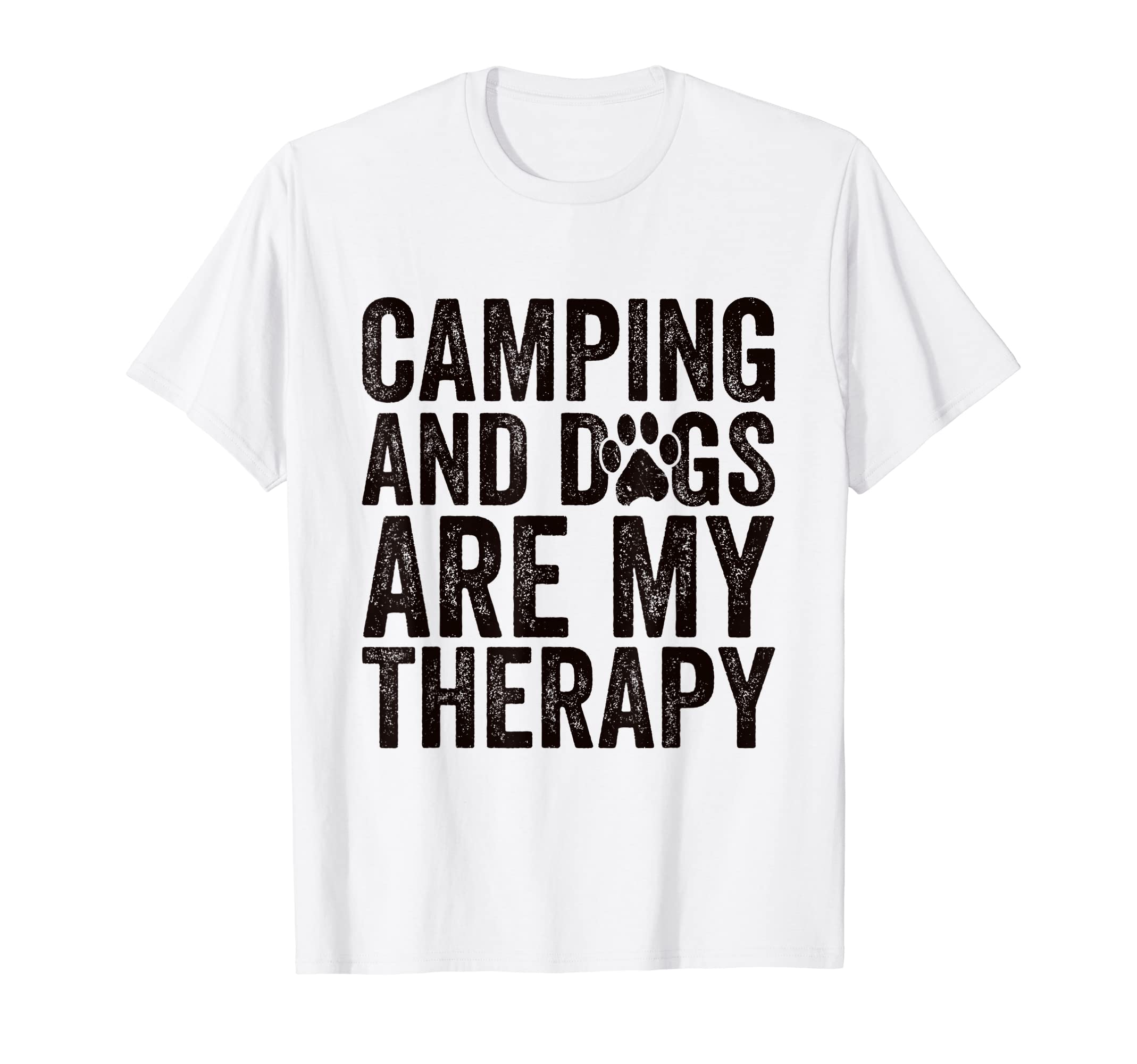 Camping And Dogs Are My Therapy T-Shirt - Minimalist Print Men Women - T-Shirt, Sweatshirt, Hoodie