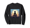 Book Nerd Cat Reading Library Sweatshirt - Unique Graphic Men Women - T-Shirt, Sweatshirt, Hoodie