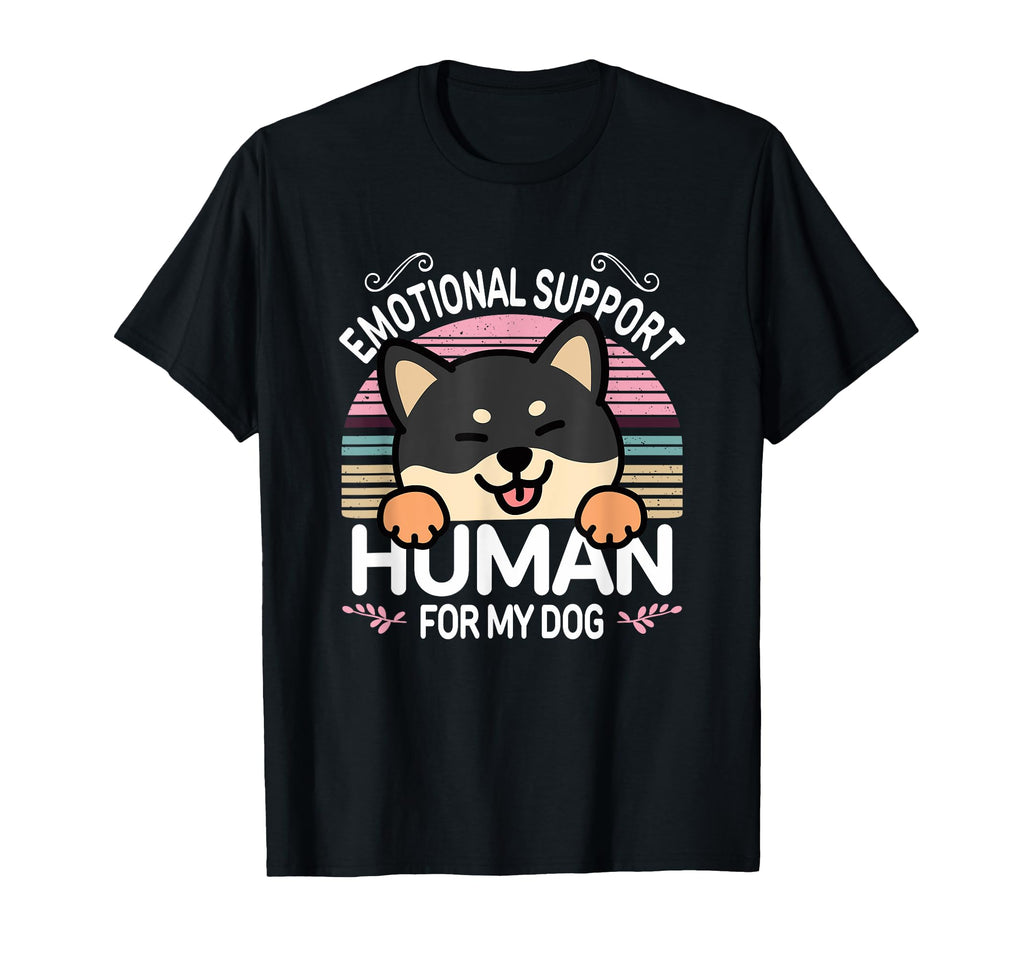 Black Tan Shiba Inu Dog Emotional T-Shirt - Minimalist Print Unisex - T-Shirt, Sweatshirt, Hoodie