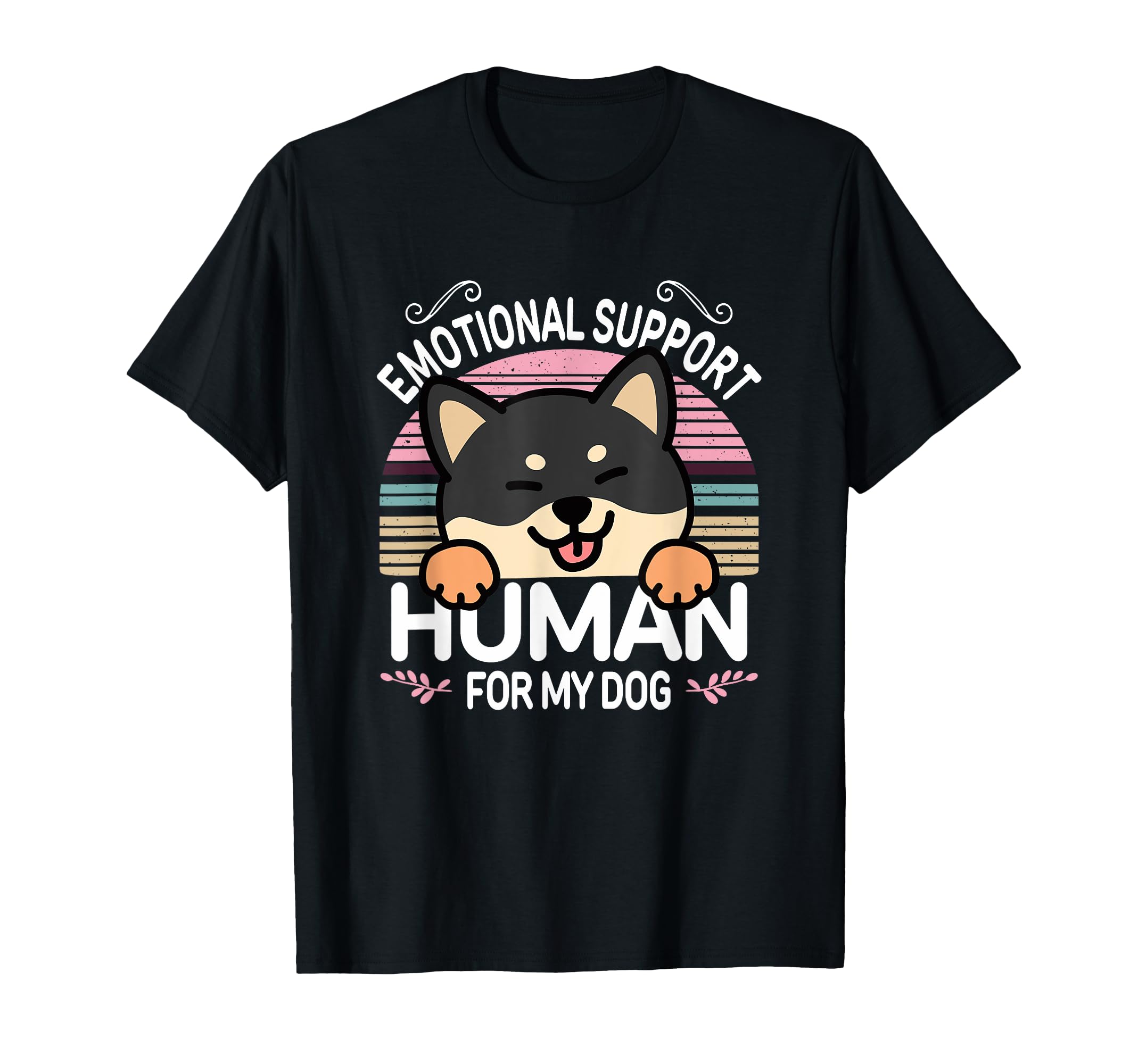 Black Tan Shiba Inu Dog Emotional T-Shirt - Minimalist Print Unisex - T-Shirt, Sweatshirt, Hoodie