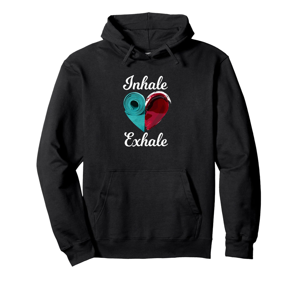 Inhale Exhale Yoga Meditation Hoodie - Graphic Print for Adults - T-Shirt, Sweatshirt, Hoodie