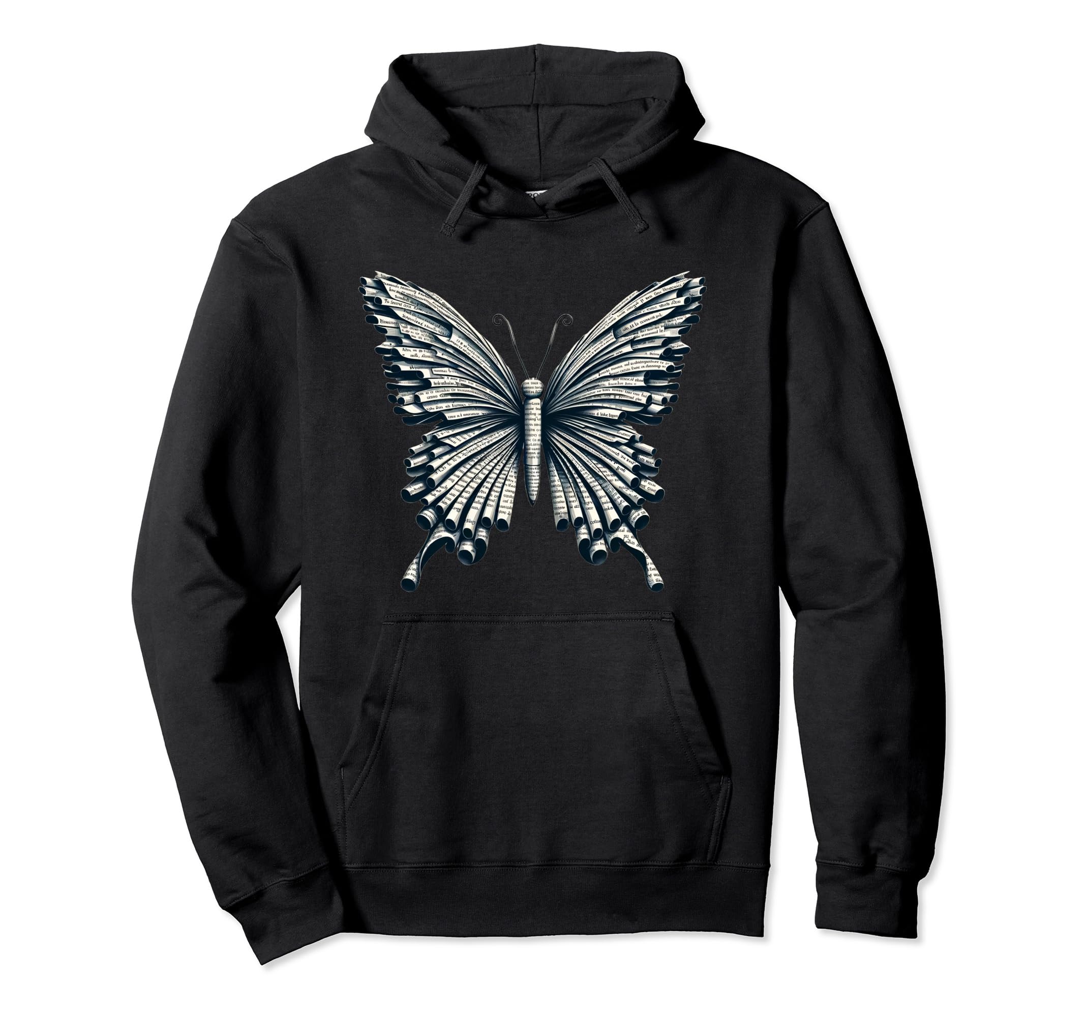 Books Butterfly Book Lover Reading Hoodie - Trendy Graphic for Adults - T-Shirt, Sweatshirt, Hoodie