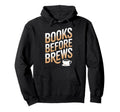 Drinking Coffee Book Lover Bookworm Hoodie - Unique Graphic for Adults - T-Shirt, Sweatshirt, Hoodie