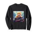Book Nerd Cat Reading Library Sweatshirt - Streetwear Style for Adults - T-Shirt, Sweatshirt, Hoodie