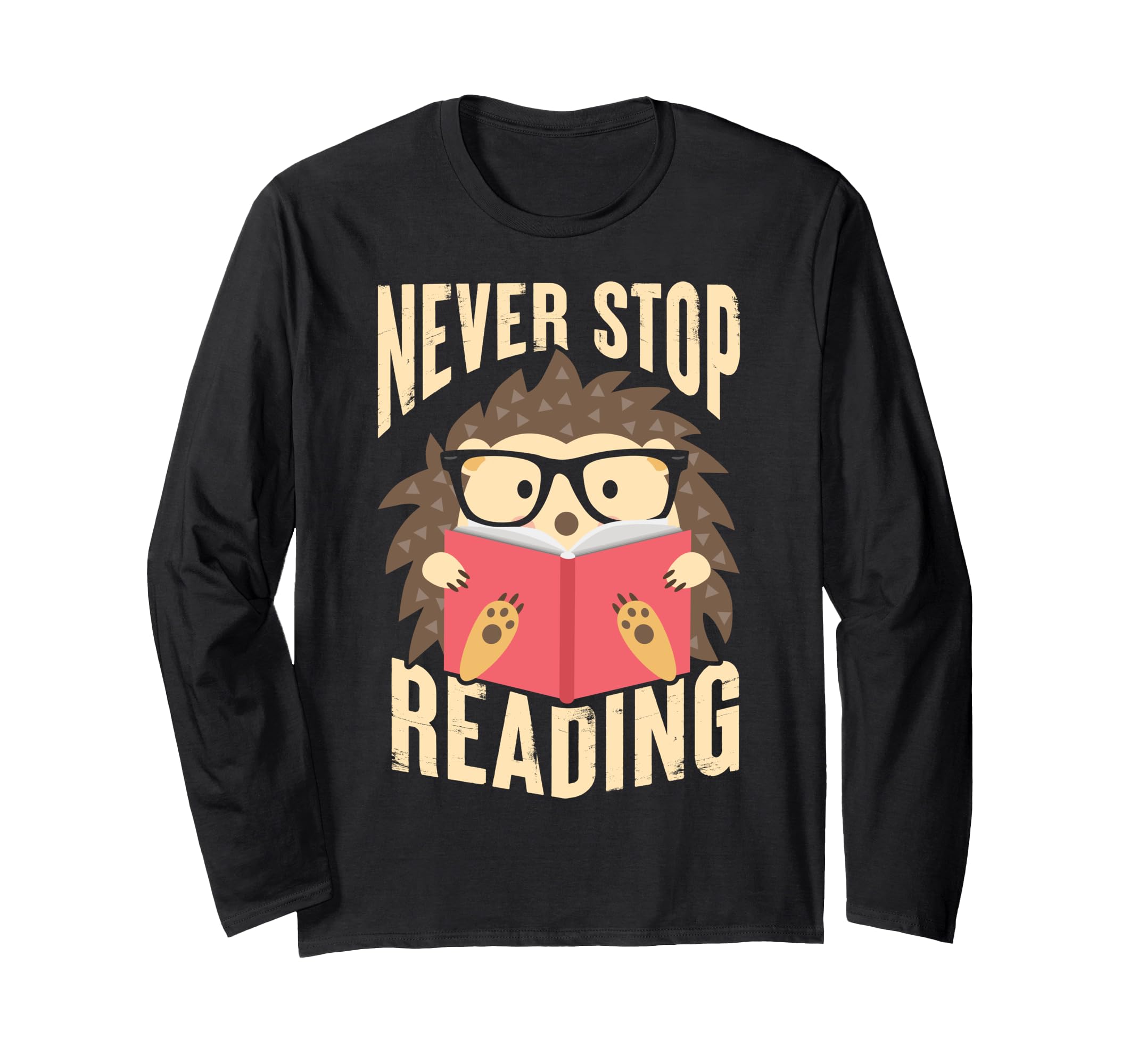 Nerd Hedgehog Wearing Eyeglasses Sweatshirt - Custom Art Print Men Women - T-Shirt, Sweatshirt, Hoodie