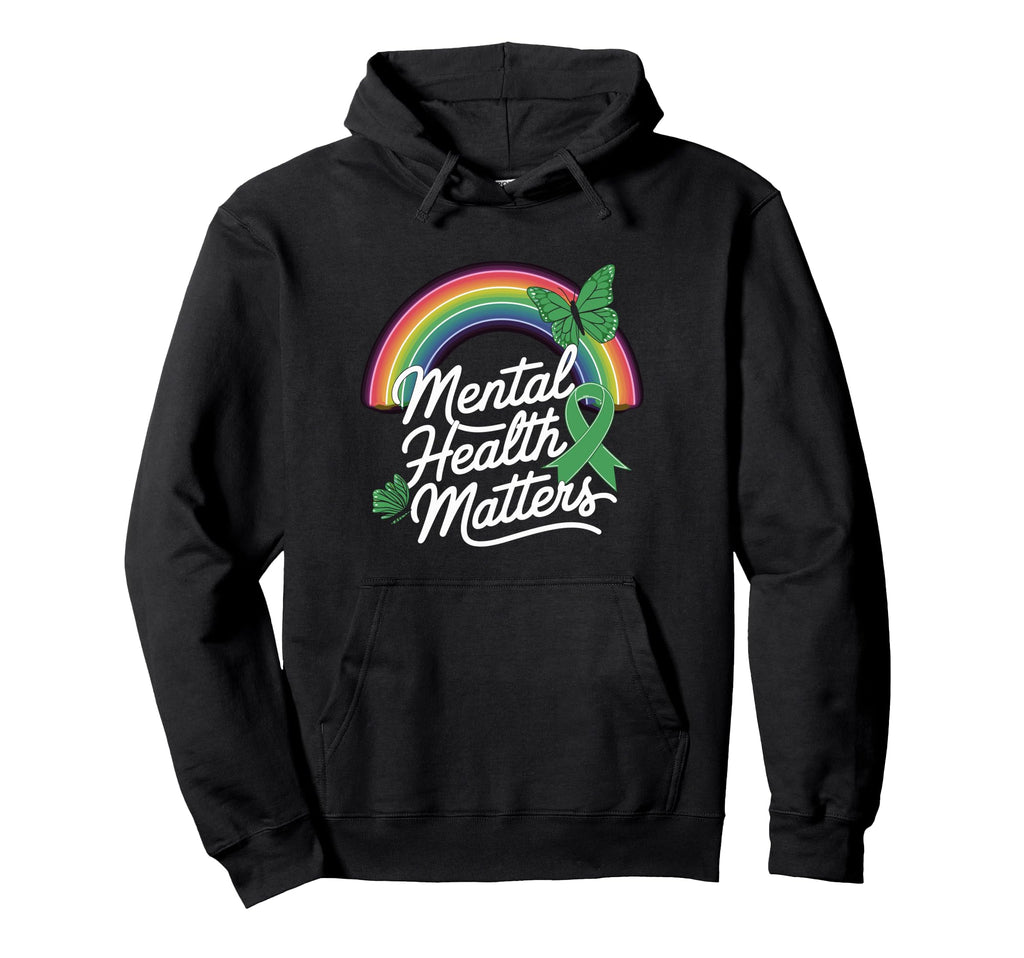 Mental Health Awareness Month Green Hoodie - Trendy Graphic Men Women - T-Shirt, Sweatshirt, Hoodie