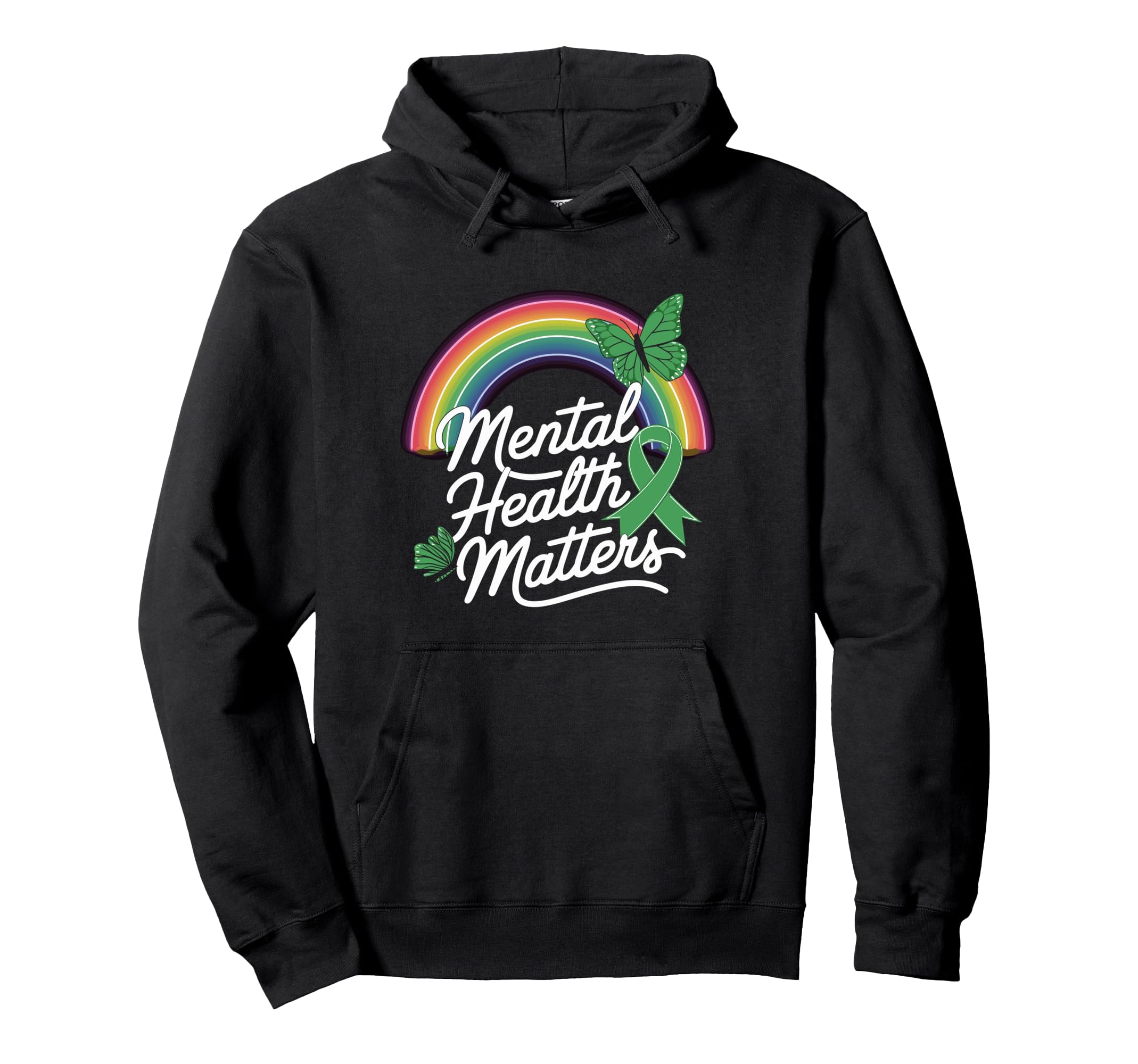 Mental Health Awareness Month Green Hoodie - Trendy Graphic Men Women - T-Shirt, Sweatshirt, Hoodie