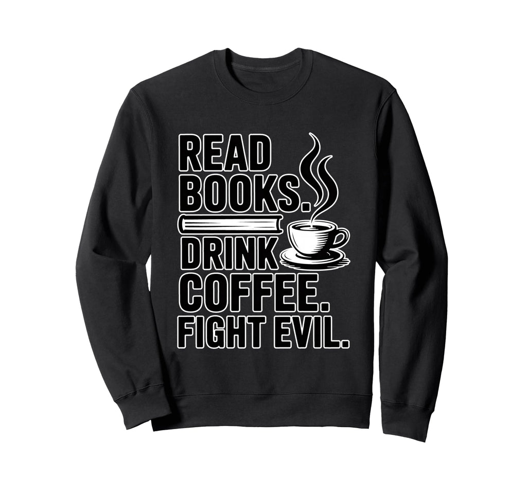 I Run Coffee And Books Sweatshirt - Custom Art Print Unisex - T-Shirt, Sweatshirt, Hoodie