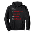 Freaked Out Neurotic Emotional Burnt Hoodie - Novelty Apparel Men Women - T-Shirt, Sweatshirt, Hoodie
